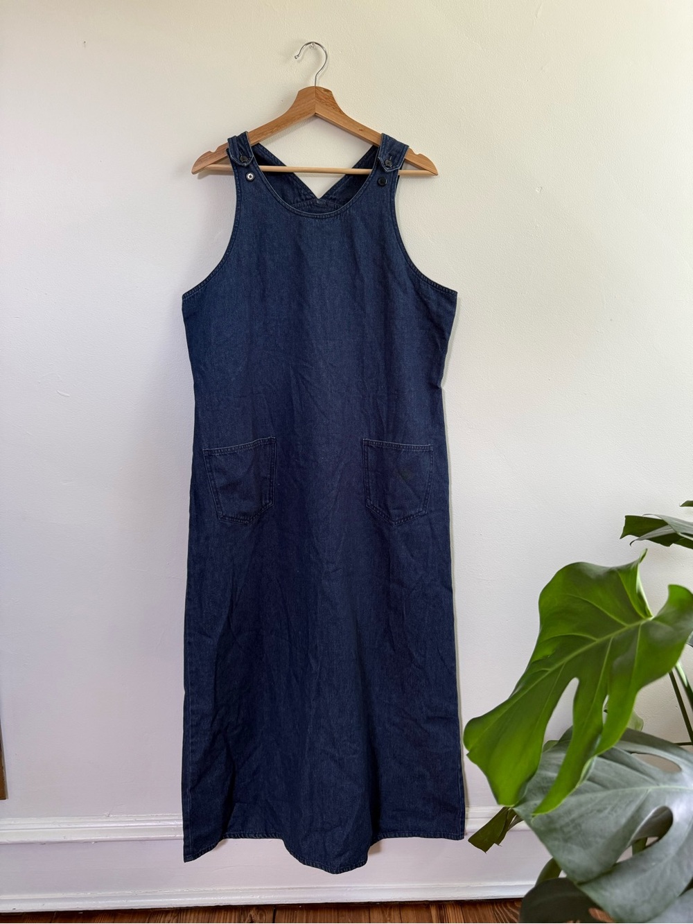 Vintage denim maxi jumper dress